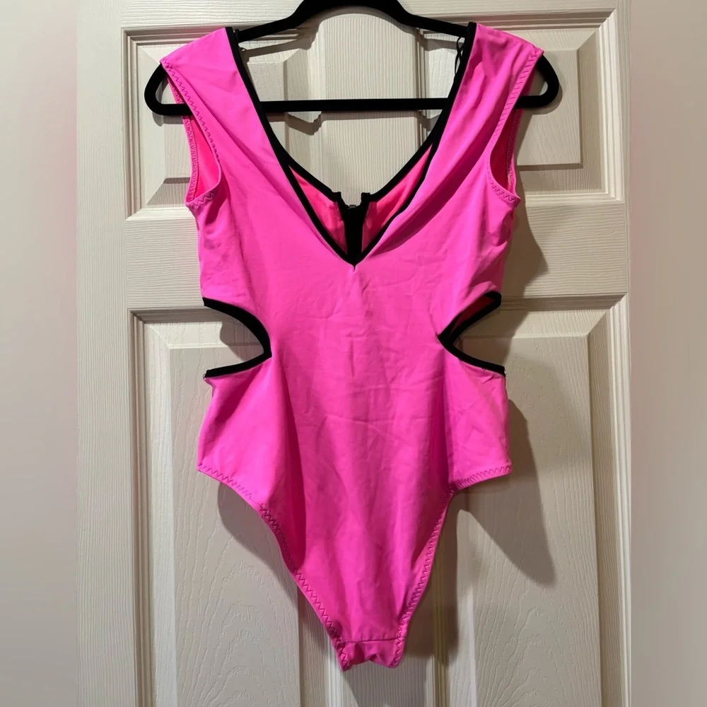 Retro Zara Pink Cutout Swimsuit
